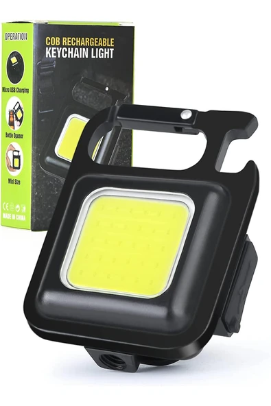 Ledli Mini Taşınabilir Usb Şarj Edilebilir 3 Fonksiyonlu Mıknatıslı Parlak Led Işık - 6
