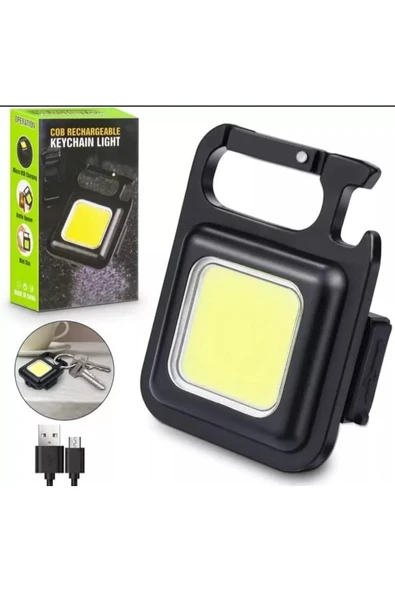Ledli Mini Taşınabilir Usb Şarj Edilebilir 3 Fonksiyonlu Mıknatıslı Parlak Led Işık - 7