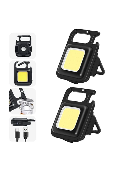 Ledli Mini Taşınabilir Usb Şarj Edilebilir 3 Fonksiyonlu Mıknatıslı Parlak Led Işık - 5