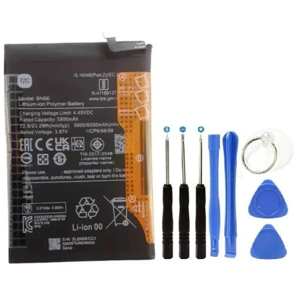 Xioami Poco C40 Pil Batarya Bn66 6000 Mah+tamir Seti