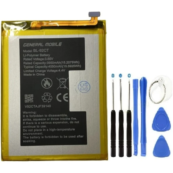 General Mobile Gm20 Pro Pil Batarya Bl92ct+tamir Seti 4050 Mah ürün görseli