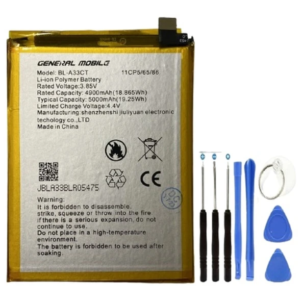 General Mobile Gm22 Pil Batarya Bl-a33ct+tamir Set 5000 Mah ürün görseli