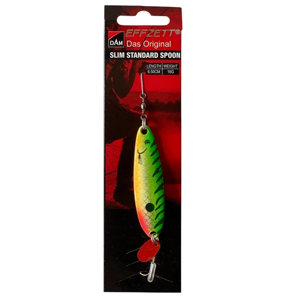 Dam Effzett Standard Spoon Slim 6.5cm 16gr Kaşık Firetiger UV - 1