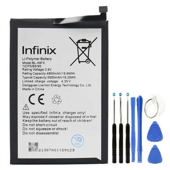 İnifix Hot 8 Pil Batarya Bl-49fx+tamir Set 5000 Mah ürün görseli
