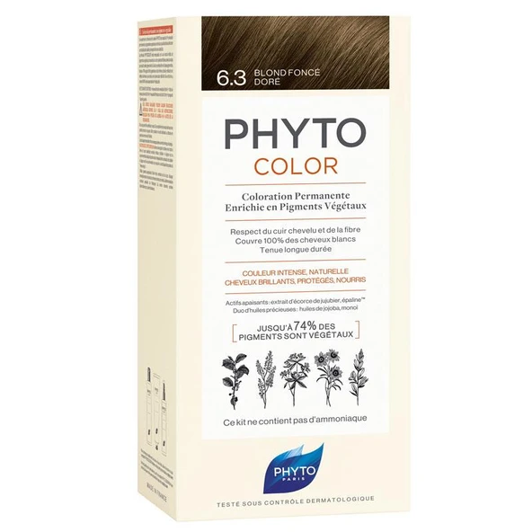 Phyto Phytocolor Bitkisel Saç Boyası - 6.3 Koyu Kumral Dore Yeni Formül