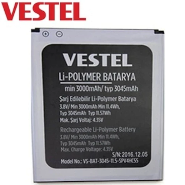 Vestel Venüs V3 5580 Pil Batarya 3000 Mah - Resim 2