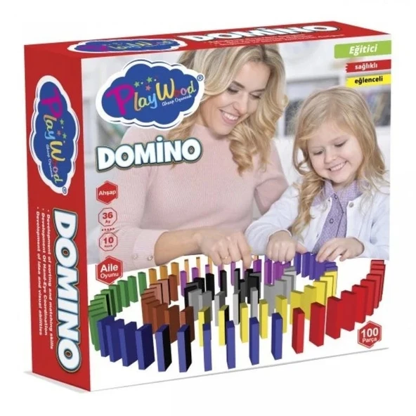 Playwood Kutuda Ahşap Domino Oyunu