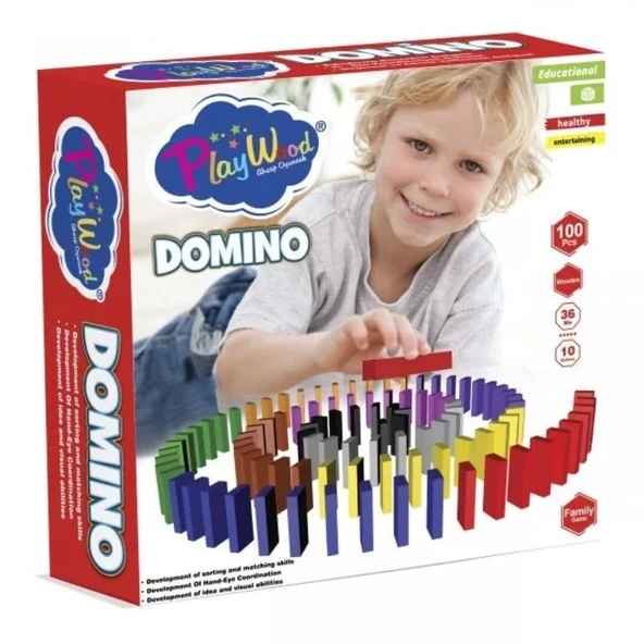 Playwood Kutuda Ahşap Domino Oyunu - 3