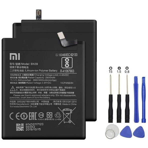 Xiaomi Mi Play Pil Batarya Bn39 + Tamir Seti 3000 Mah ürün görseli