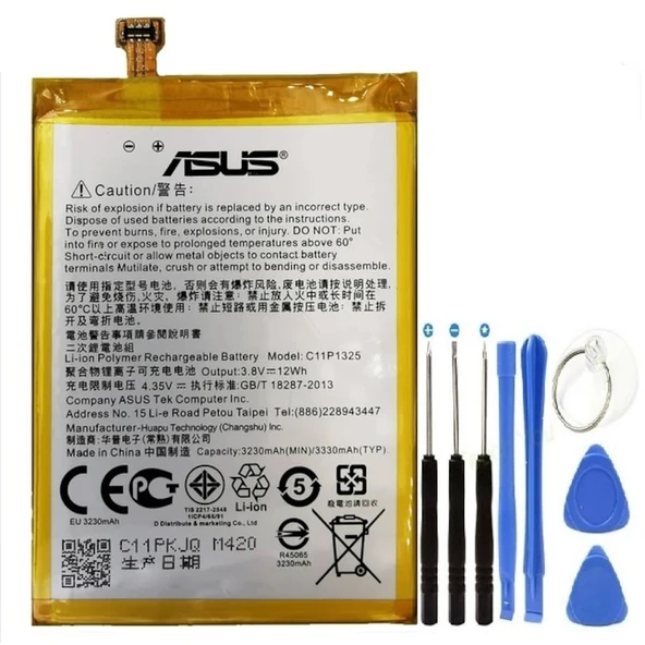 Asus Zenfone 6 Pil Batarya + Tamir Seti C11p1325 3330 Mah ürün görseli