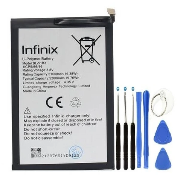 Infinix Hot 10 Pil Batarya + Tamir Seti Bl-51bx 5200 Mah ürün görseli