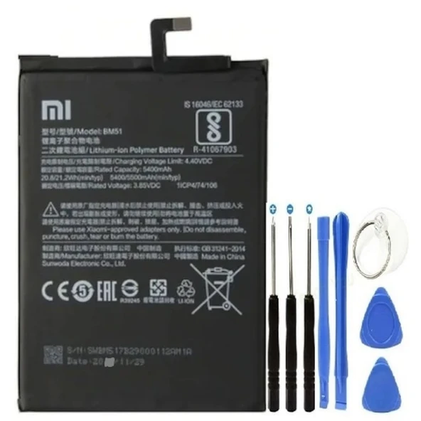 Xiaomi Mi Max 3 Pil Batarya + Tamir Seti 5400 Mah
