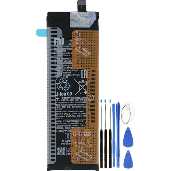 Xiaomi Note 10 Pil Batarya + Tamir Seti Bm52 5260 Mah ürün görseli