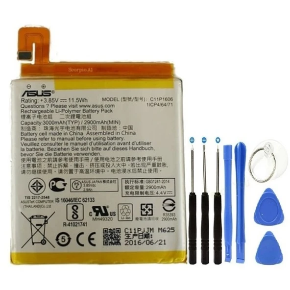 Asus Zenfone 3 Laser Pil Batarya + Tamir Seti Zc551kl C11p1606 3000 Mah ürün görseli