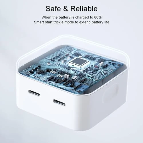 Apple iPhone Uyumlu USB-C - Lighting 35W Hızlı Şarj Cihazı Çift Çıkışlı Aynı Anda 2 Cihaz Şarjı imkanı. - Resim 6