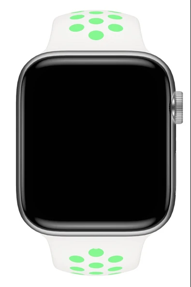 Apple Watch Series 2 42 MM Fileli Kordon Beyaz-Yeşil - 3