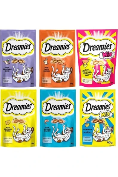 Dreamies Kedi Ödülü Karışık Avantaj Paketi 6'lı