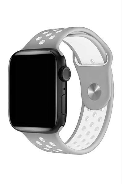 Apple Watch Series 2 42 MM Fileli Kordon Gri-Beyaz - 2