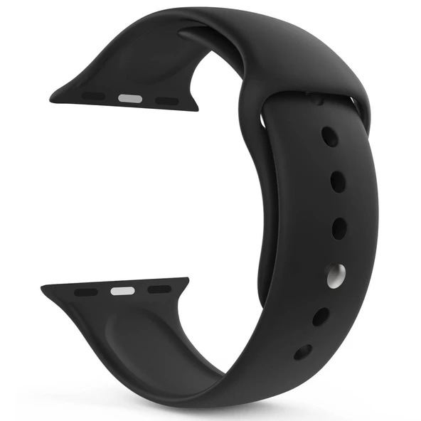 Apple Watch Series 5 44 MM Silikon Kordon Siyah