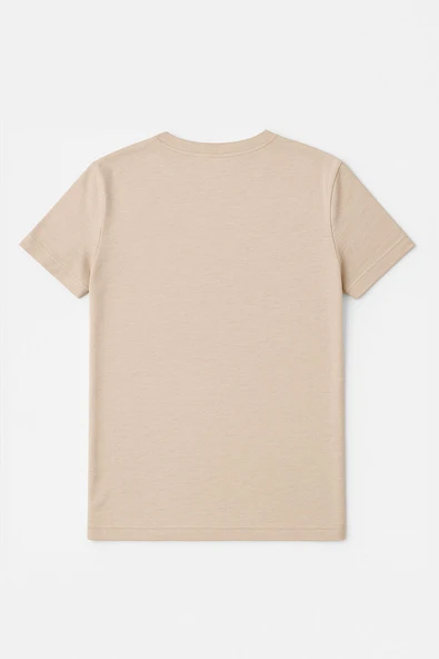 Erkek Rahat Kesim Bisiklet Yaka Yazı Baskılı T-shirt - 7