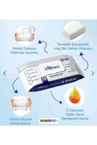 Vücut Temizleme Havlusu 50'li 24 Paket - 4