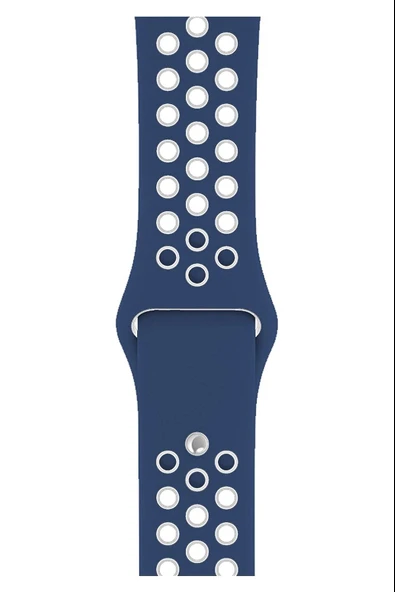 Apple Watch Series 5 40 MM Fileli Kordon Lacivert-Beyaz