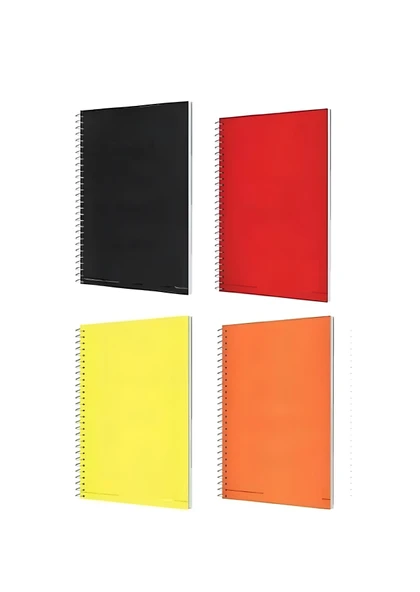 72 Yaprak Çizgili A4 Defter Spiralli Defter 4'lü Set