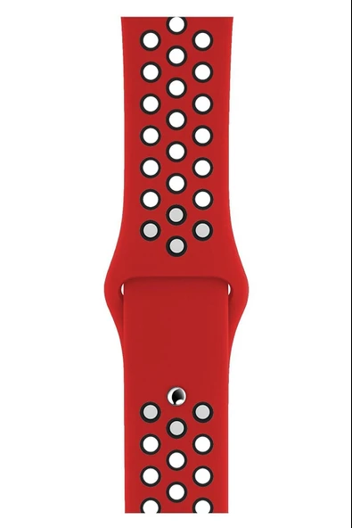 Apple Watch Series 2 44 MM Fileli Kordon Kırmızı-Siyah