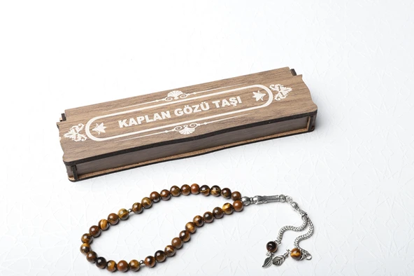 KUTULU 33 LÜ TESBİH KAPLANGÖZÜ TAŞI ürün görseli 1