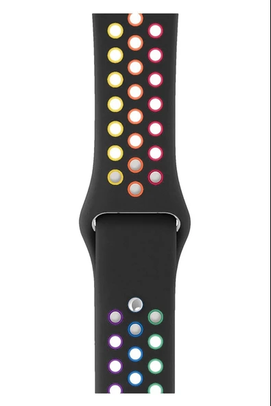 Apple Watch Series 6 38 MM Fileli Kordon Siyah-Renkli