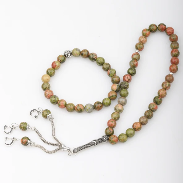 KUTULU 33 LÜ TESBİH BİLEKLİK SETİ UNAKİT TAŞI ürün görseli 1