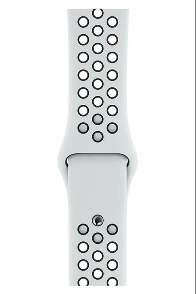 Apple Watch Series 7 45 MM Fileli Kordon Beyaz-Siyah