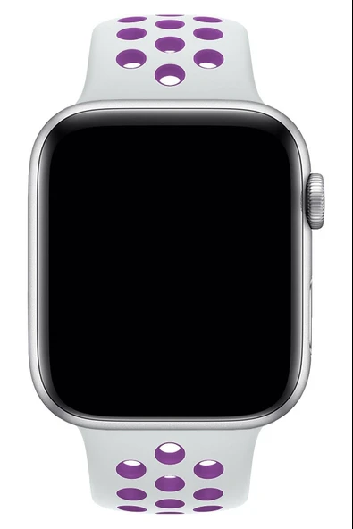 Apple Watch Series 5 44 MM Fileli Kordon Beyaz-Mor - Resim 3