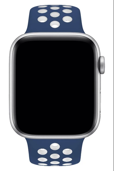 Apple Watch Series SE 40 MM Fileli Kordon Lacivert-Beyaz - 3