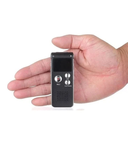 Dijital Ekranlı Ses Kayıt Dinleme Cihazı Kulaklıklı Ve Mikrofonlu 16 Gb Hafızalı HS27 ürün görseli