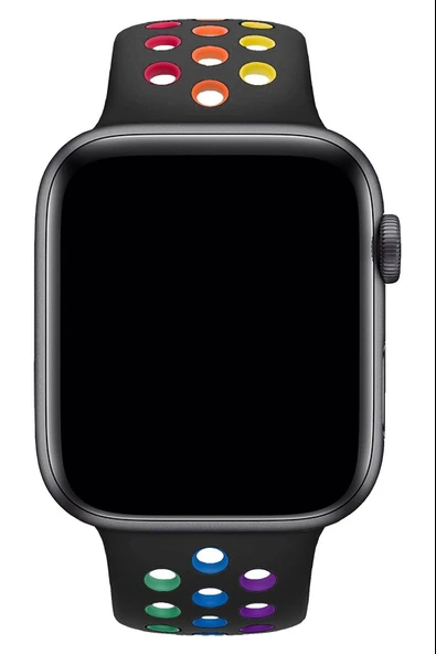 Apple Watch Series 6 38 MM Fileli Kordon Siyah-Renkli - 2