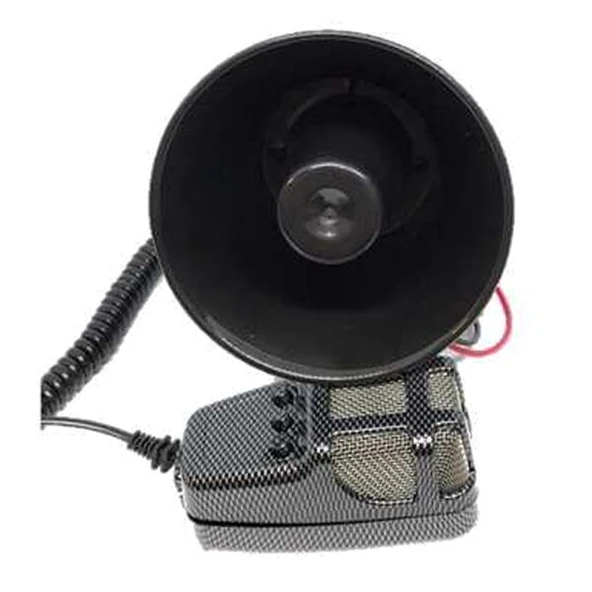 Hko 3 Sesli Mikrofonlu Siren 12V 40W Karbon - 4