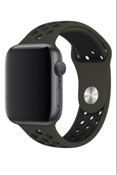 Apple Watch Series SE 40 MM Fileli Kordon Zeytin-Siyah - 3