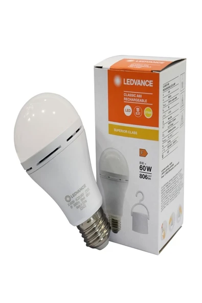 Osram Led 8W 3000K 806lm E27 Duy Sarı Işık Şarjlı Ampul - 2