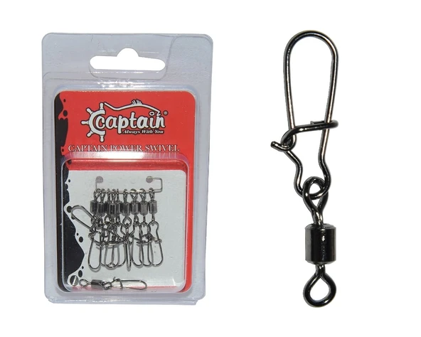 Captain 5029 Kilitli Klips Fast 10lu Paket Black Nikel  2/0