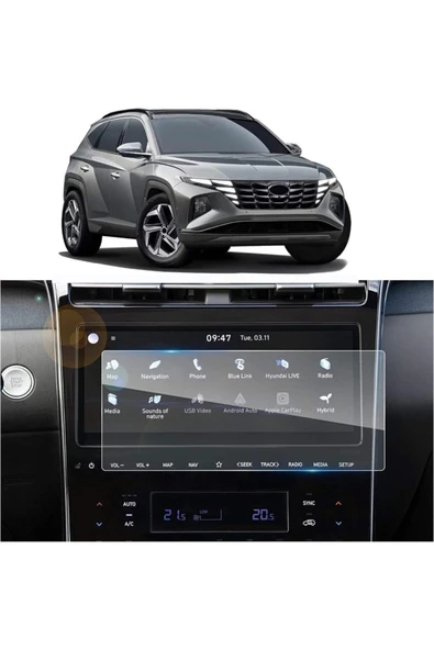 Hyundai Tucson 2021 10.25 Inç Multimedya Ekran Koruyucu Nano Film - 2