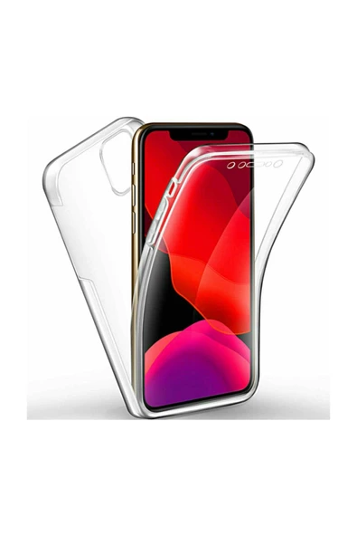 Apple iPhone 11 Pro Max Çift Taraflı Silikon Kılıf Şeffaf - 1