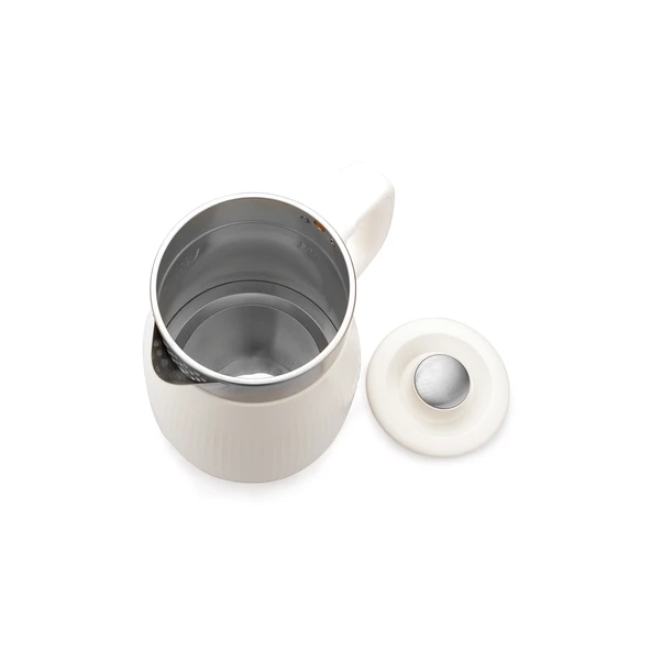 Schafer Carina Paslanmaz Çelik El Yakmaz Gövdeli Su Isıtıcı-Krem - 4