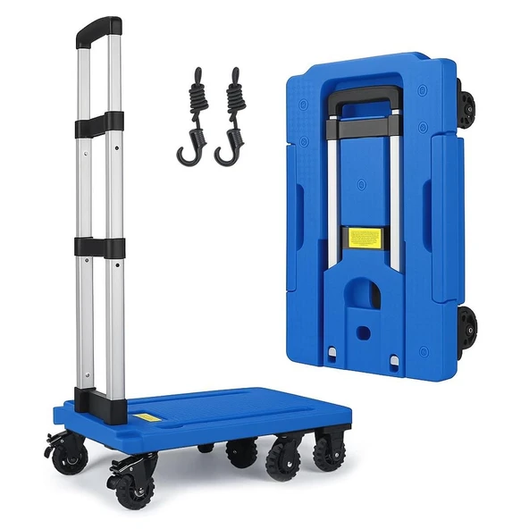 Sunup Tekerlekli Katlanır Seyahat EL Arabası Portatif Taşıyıcı (300Kg Kapasiteli) SN-24932