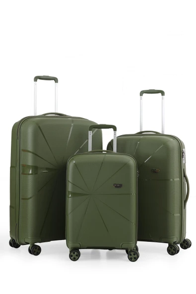 ÇÇS 5264 Polipropilen 3 lü Valiz Seti - 6