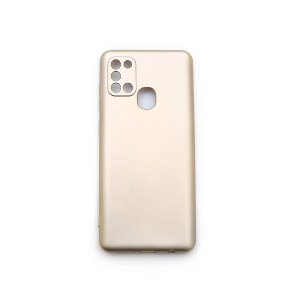 Samsung Galaxy A21S Premium Silikon Kılıf Gold