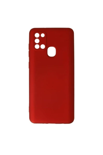 Samsung Galaxy A21S Premium Silikon Kılıf Bordo