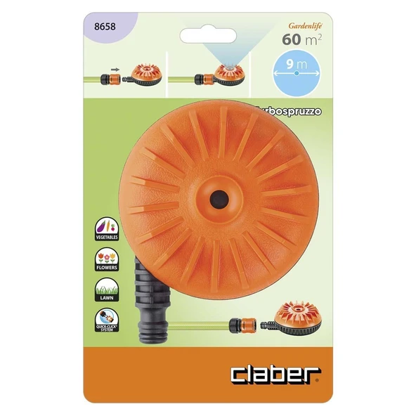 Claber 8658 Turbospruzzo Döner Sprınkler/Fıskiye - 2