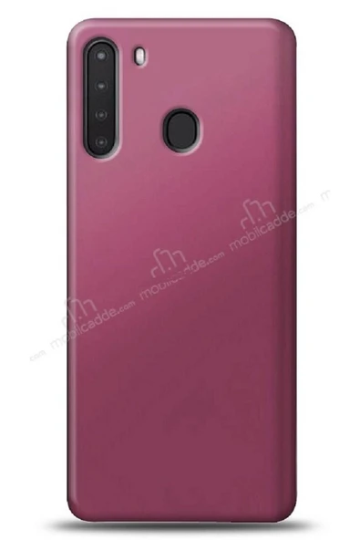 Samsung Galaxy A21 Premium Silikon Kılıf Mor