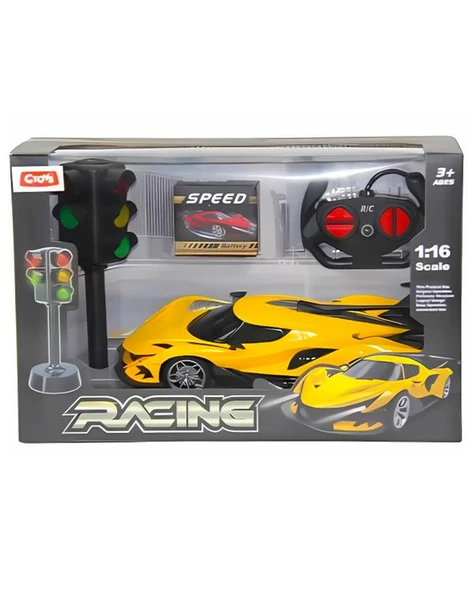 Ctoys 1:16 Uzaktan Kumandalı Usb Araba RC Trafik Işıklı Sarı 898A